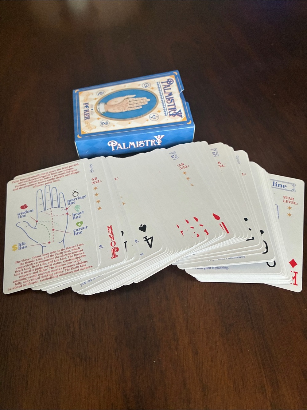 Palmistry Palm Reading Tarot Deck Occult Witchcraft Game Poker Cards Magick